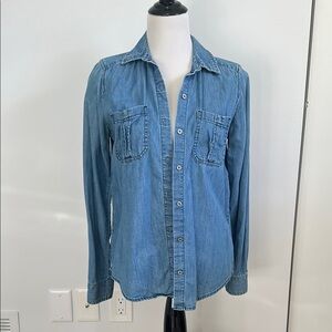 Blue Denim Button-Up Shirt